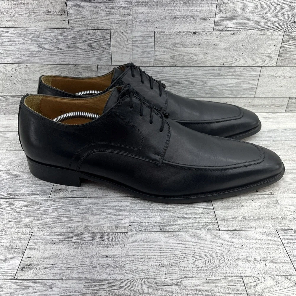 John W Nordstrom Black Leather Dress Shoes‎ Made In Italy Men Size 13M